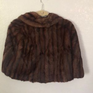 Real mink fur shawl